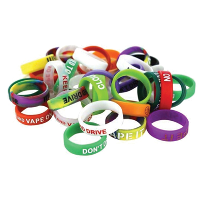 Vape Bands | Assorted Saying Vape Bands: -Protective silicone band for tanks  and glass etc. -Anti Slip Ring for Pods etc.